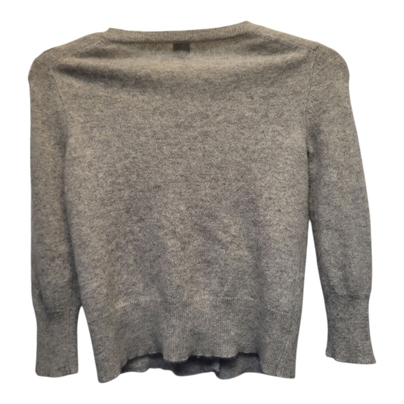 Maison Jules Gray and Black Soft Cashmere Polka Dot Cardigan - Size XS - Picture 2 of 4